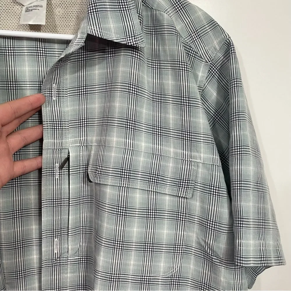 The North Face Plaid Athletic Short Sleeve Polo Shirt